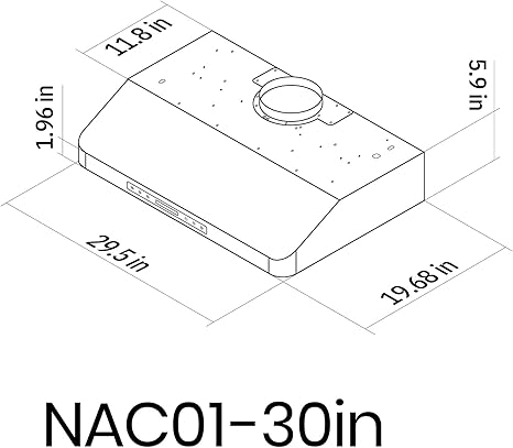 EKON 30 inches Under Cabinet Range Hood, 900 CFM Stainless Steel Kitchen Chimney Vent, 4 Speed Touch Screen Control With Remote 2Pcs 3W LED lights Dishwasher-safe Filters Fan Timer