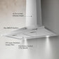 Hermitlux Range Hood 30 inch Stainless Steel, Wall Mount Vent Hood for Kitchen with Charcoal Filter, Ducted/Ductless Convertible