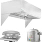 HOODMART 5' Kitchen Hood System for Restaurant with Economy Makeup Air | Includes Exhaust Fan, Low Profile Supply Fan, Equipment Accessories, and Installation Hardware, Heavy Duty Steel