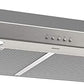 Broan-NuTone BCSQ130SS Three-Speed Glacier Under-Cabinet Range Hood with LED Lights ADA Capable, 1.5 Sones, 375 Max Blower CFM, 30-Inch, Stainless Steel