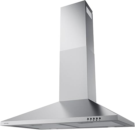 Hermitlux Range Hood 30 inch Stainless Steel, Wall Mount Vent Hood for Kitchen with Charcoal Filter, Ducted/Ductless Convertible
